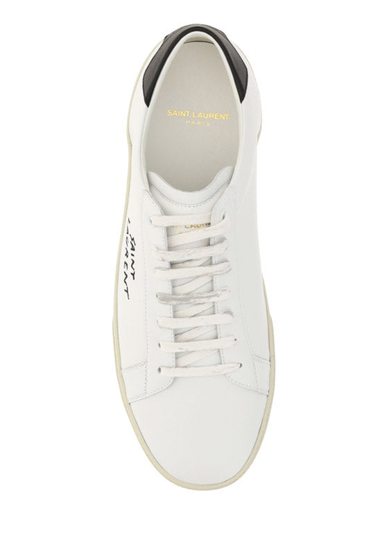 Court Classic SL/06 Embroidered Sneakers in Leather - Optic White.