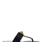One Stud Calfskin Flat Thong Sandal - Black