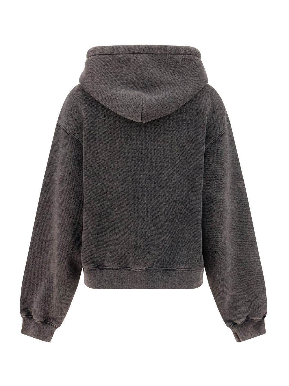 Puff Logo Hoodie in Terry - Grey