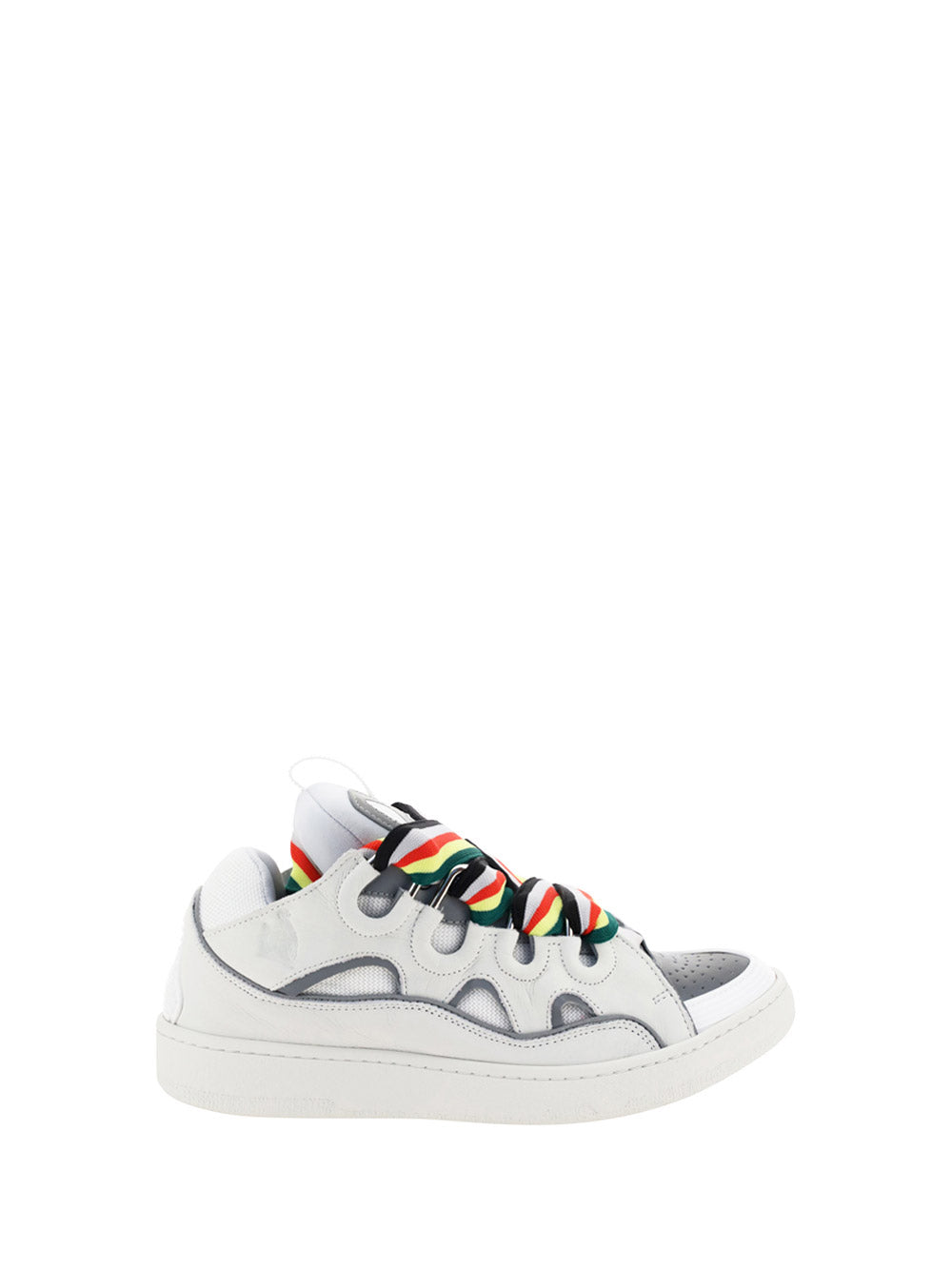 Leather Curb Sneakers - White