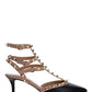 Rockstud Caged Pump 65mm - Black / Nude.