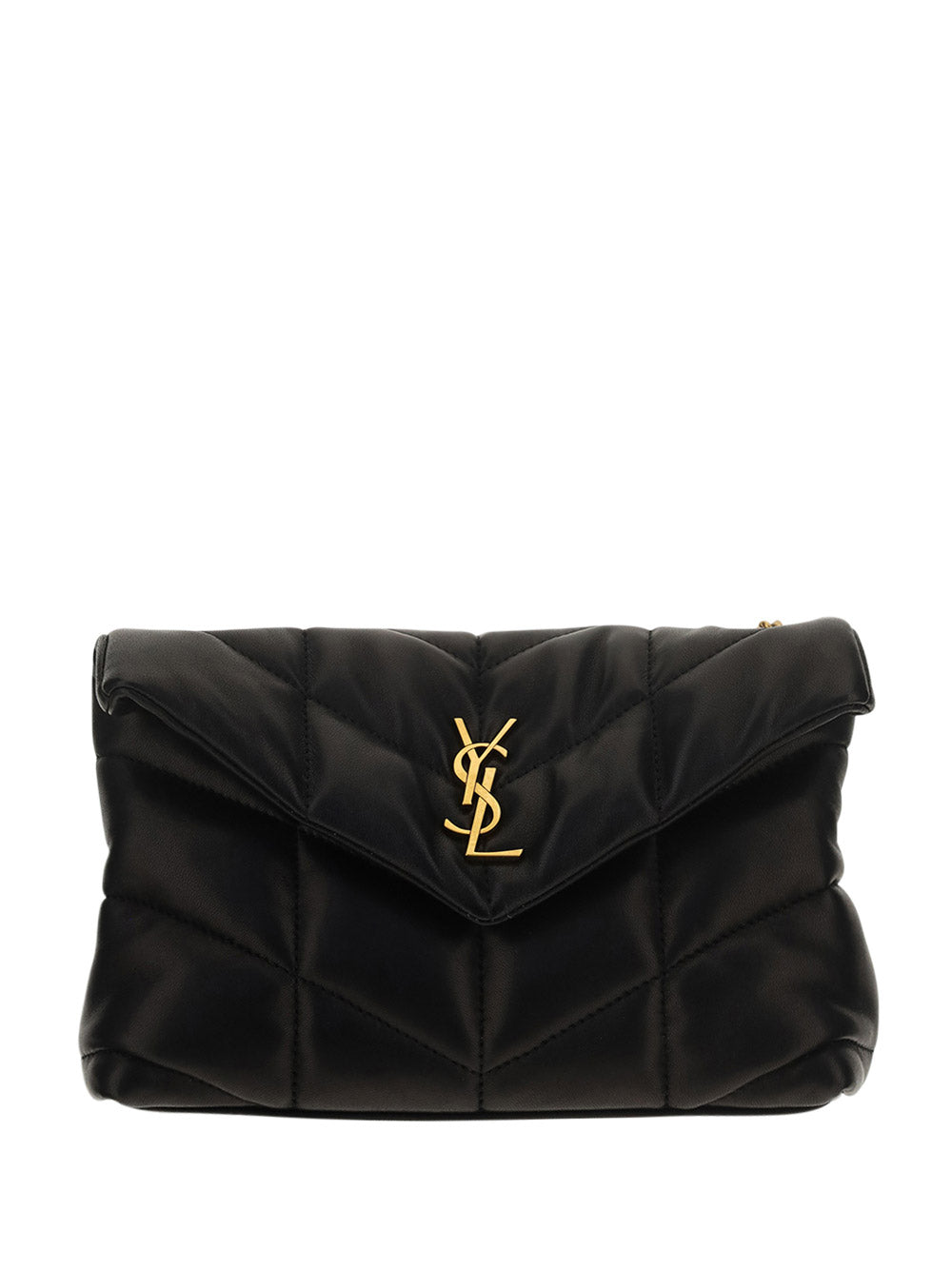 Puffer Toy Bag In Quilted Lambskin - Black