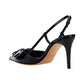 Vlogo Signature Patent Leather Slingback Pump 80MM - Black