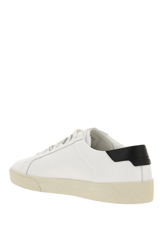Court Classic SL/06 Embroidered Sneakers in Leather - Optic White.