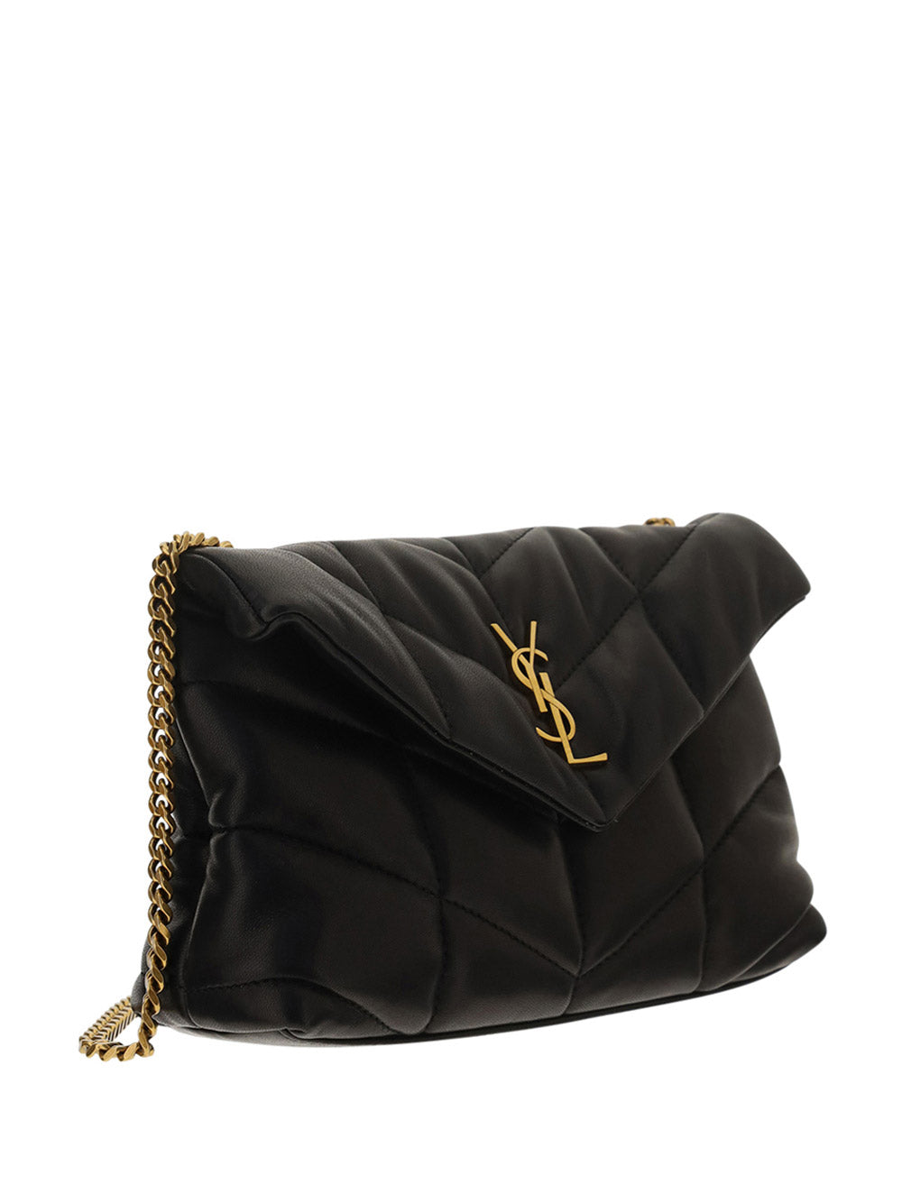 Puffer Toy Bag In Quilted Lambskin - Black