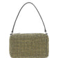 Heiress Medium Pouch in Rhinestone Mesh - Yellow