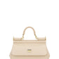 Small Sicily Bag in Dauphine Calfskin - Nude