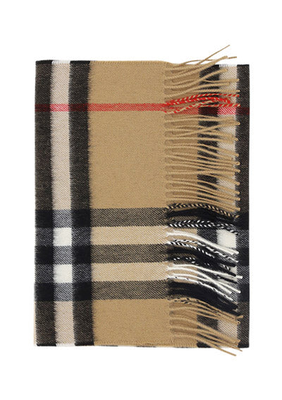 The Classic Check Cashmere Scarf - Archive Beige