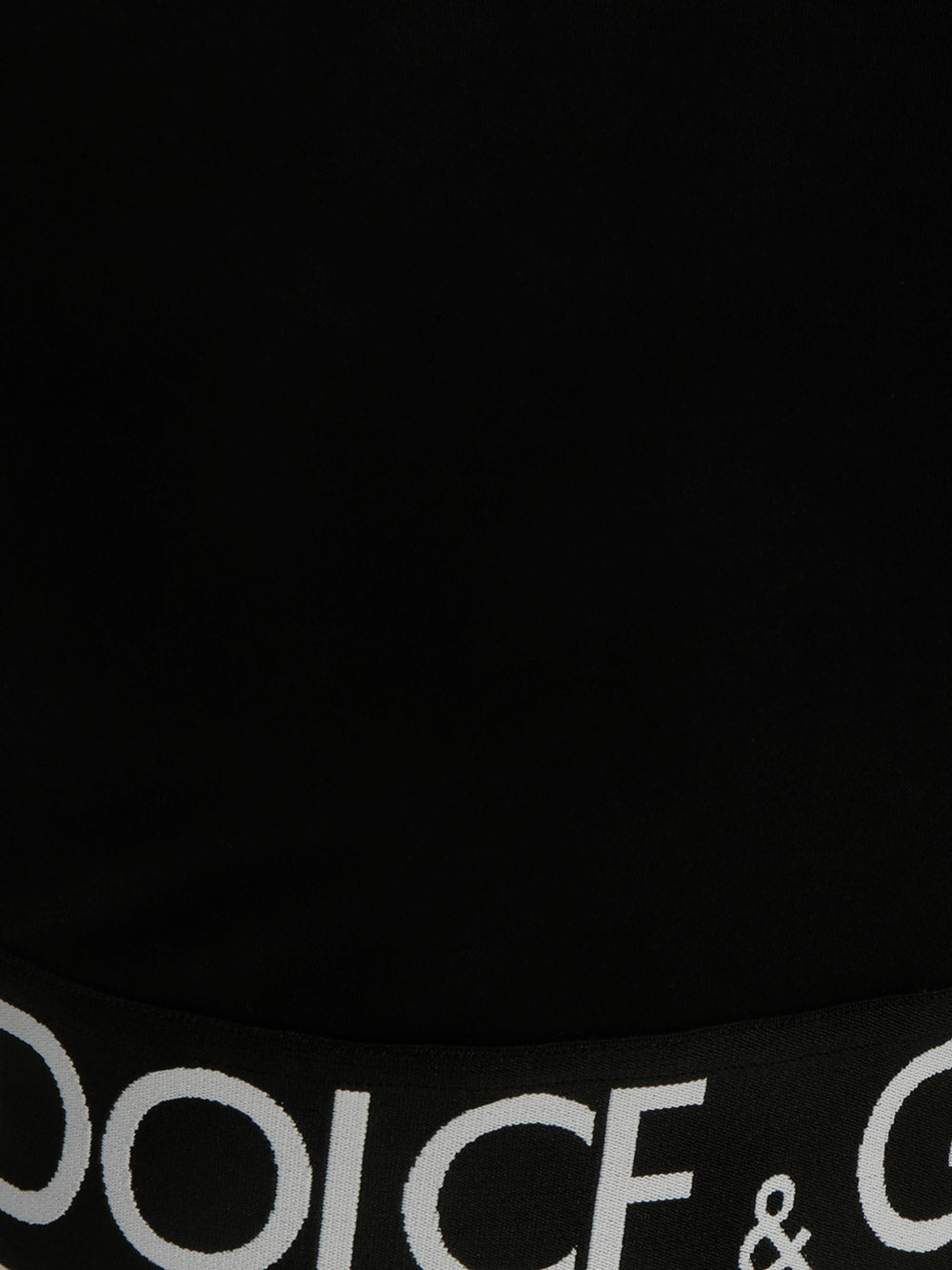 Long-sleeved Jersey Top with Branded Elastic - Black