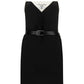 Silk Dress - Black / White