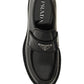 Brushed Leather Loafers - Black