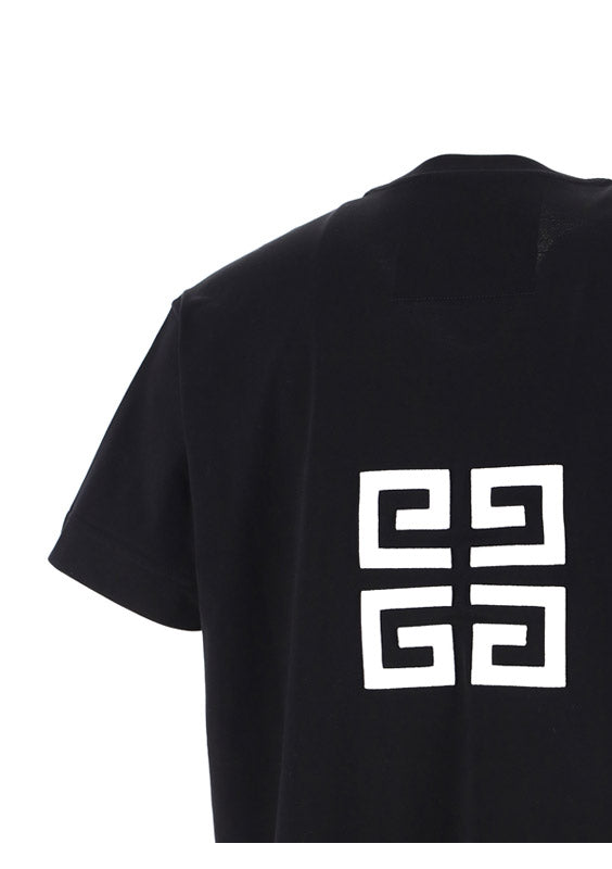 4G Embroidered Oversized T-Shirt - Black.
