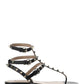 Rockstud Calfskin Flat Flip-Flop Sandal - Black