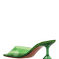 Lupita Glass 70mm PVC Mules - Green