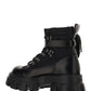 Men's Monolith Brushed Leather & Nylon Combat Boots - Black