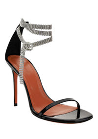 Giorgia Crystal Sandals - Black