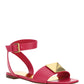 One Stud Flat Sandal in Calfskin With Maxi Stud Embellishment - Blossom