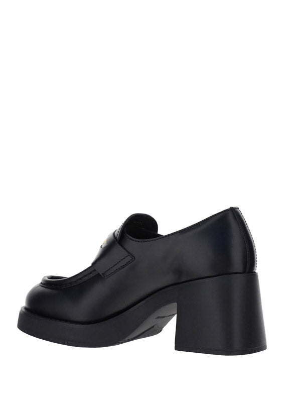 Leather Penny Loafers - Black