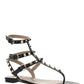 Rockstud Calfskin Flat Flip-Flop Sandal - Black
