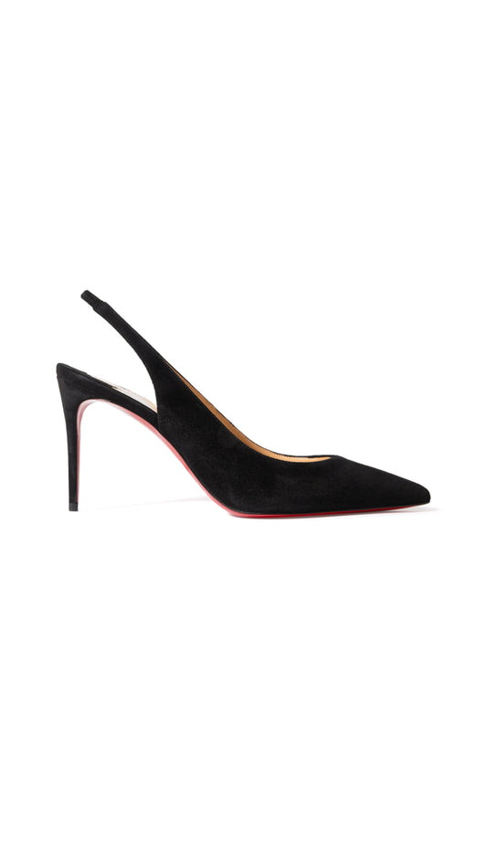 Kate Sling 85 Suede Pumps - Black.