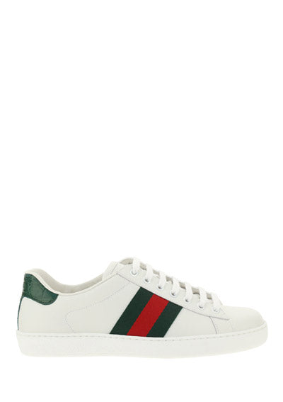 Ace Leather Sneakers - White/Green
