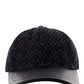 Anagram Cap In Jacquard and Calfskin - Anthracite / Black