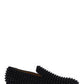Dandelion Spikes Loafers in Suede - Black