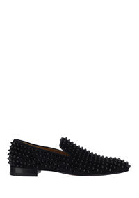 Dandelion Spikes Loafers in Suede - Black