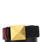 Reversible One Stud Belt In Calfskin 40MM - Black / Red
