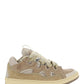 Leather Curb Sneakers - Ecru