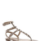 Rockstud Calfskin Flat Flip-Flop Sandal - Poudre