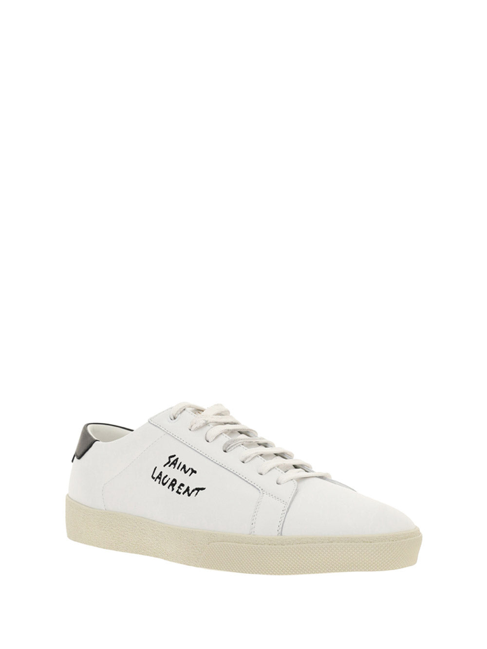 Court Classic SL/06 Embroidered Sneakers in Leather - Optic White.