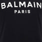 Cotton printed Balmain Paris logo T-shirt - Black