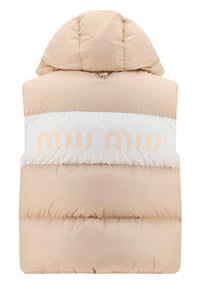 Nylon Down Vest - Peach Pink