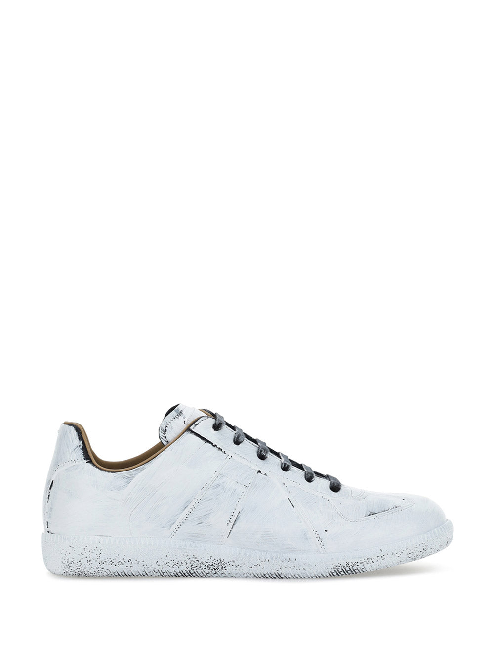 Painted Replica Leather Sneaker - White/Black