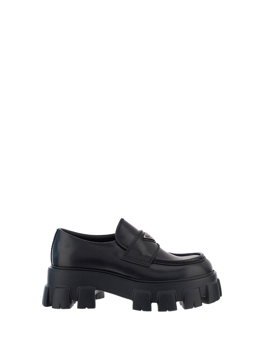 Monolith Brushed Leather Loafers - Black
