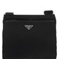 Re-Nylon and Saffiano Shoulder Bag - Black