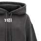 Puff Logo Hoodie in Terry - Grey