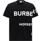 Horseferry Print Cotton Oversized T-shirt - Black/White