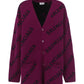 Allover Logo Cardigan - Purple