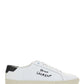 Court Classic SL/06 Embroidered Sneakers in Leather - Optic White