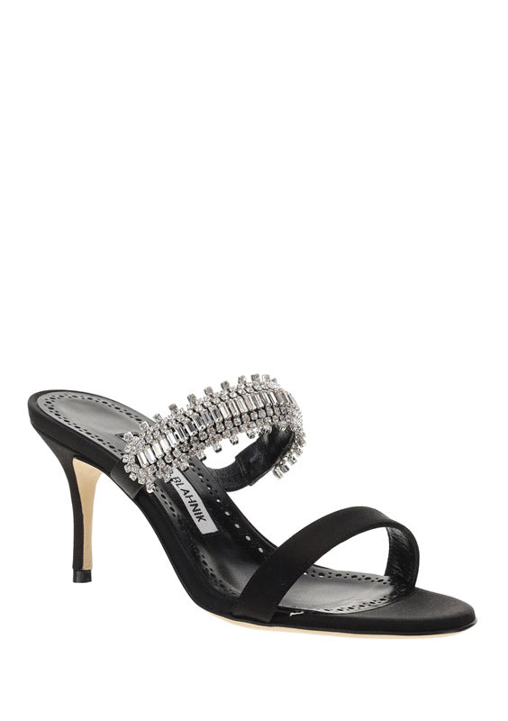 Sako Satin 70 Sandals - Black