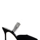 Lutara Velvet Crystal Embellished Mules - Black