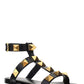 Roman Stud Flat Calfskin Sandal - Black