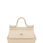 Small Sicily Bag in Dauphine Calfskin - Nude