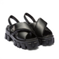 Monolith Padded Nappa Leather Sandals - Black