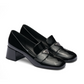 Patent leather Heeled Loafers - Black