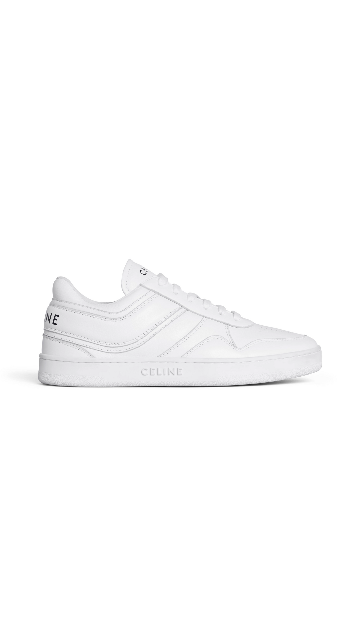 Low Lace-up Sneaker in Calfskin - Optic White