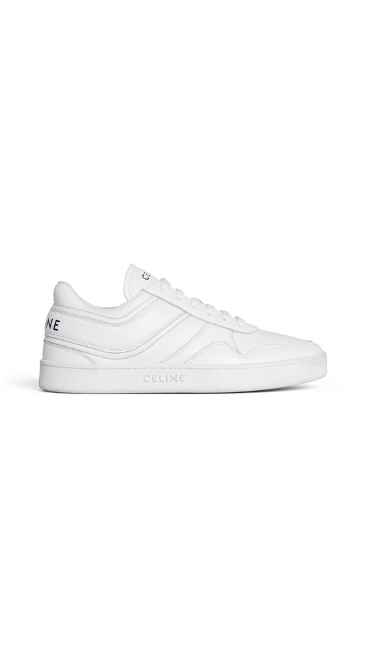 Low Lace-up Sneaker in Calfskin - Optic White