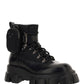 Men's Monolith Brushed Leather & Nylon Combat Boots - Black